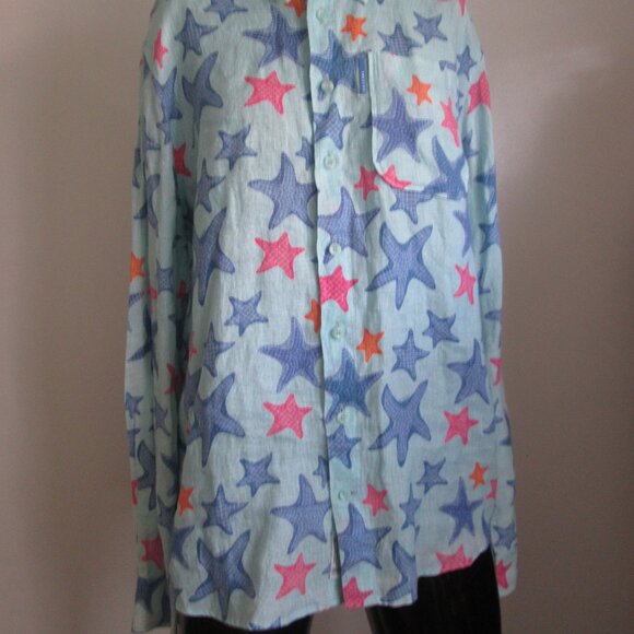 escales Paris multicolor print linen shirt - Picture 3 of 9